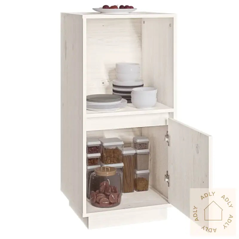 Skjenk Hvit 38X35X80 Cm Heltre Furu