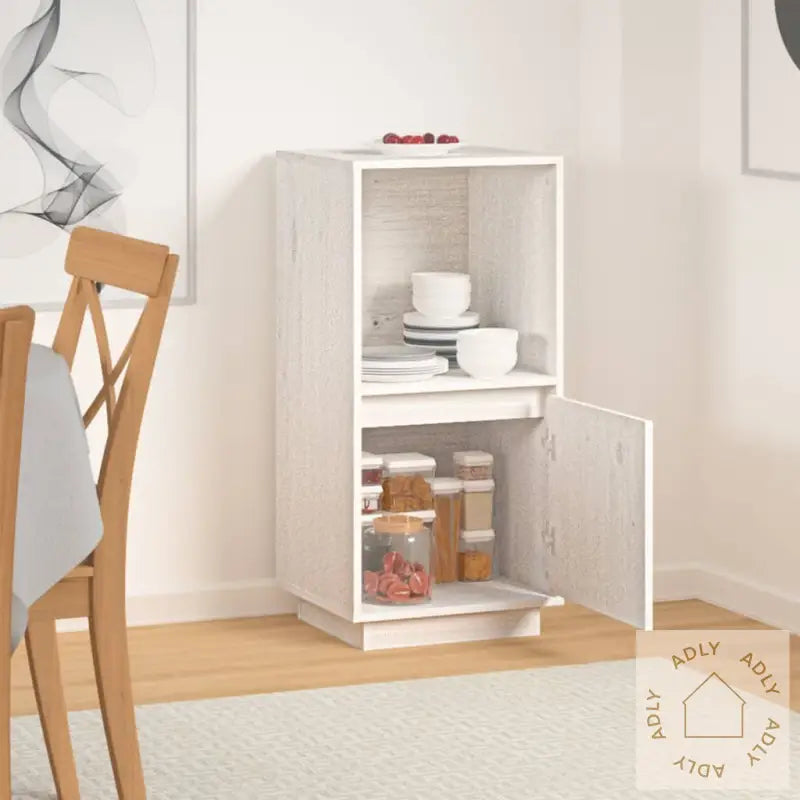 Skjenk Hvit 38X35X80 Cm Heltre Furu