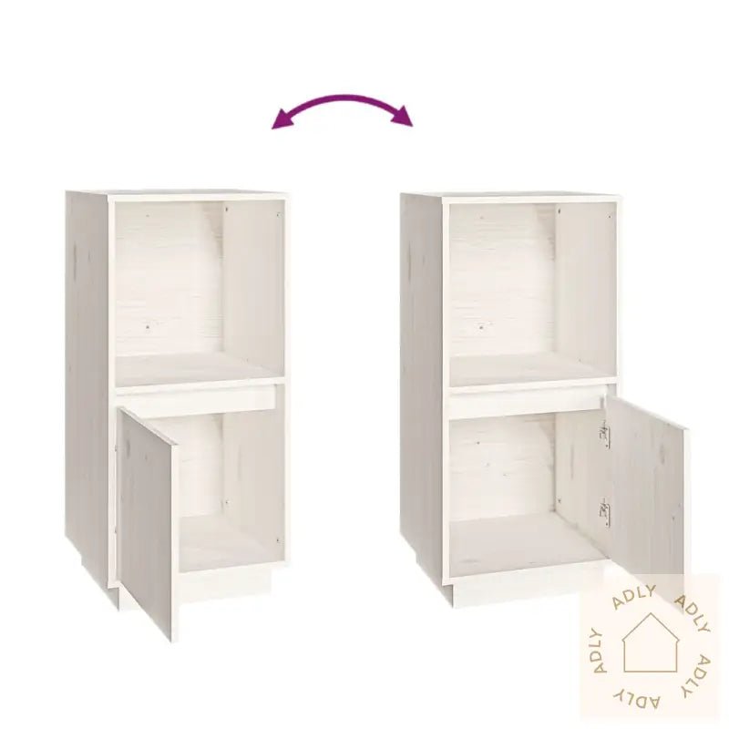 Skjenk Hvit 38X35X80 Cm Heltre Furu