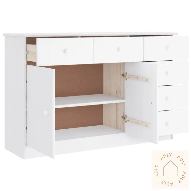 Skjenk Alta Hvit 112X35X73 Cm Heltre Furu