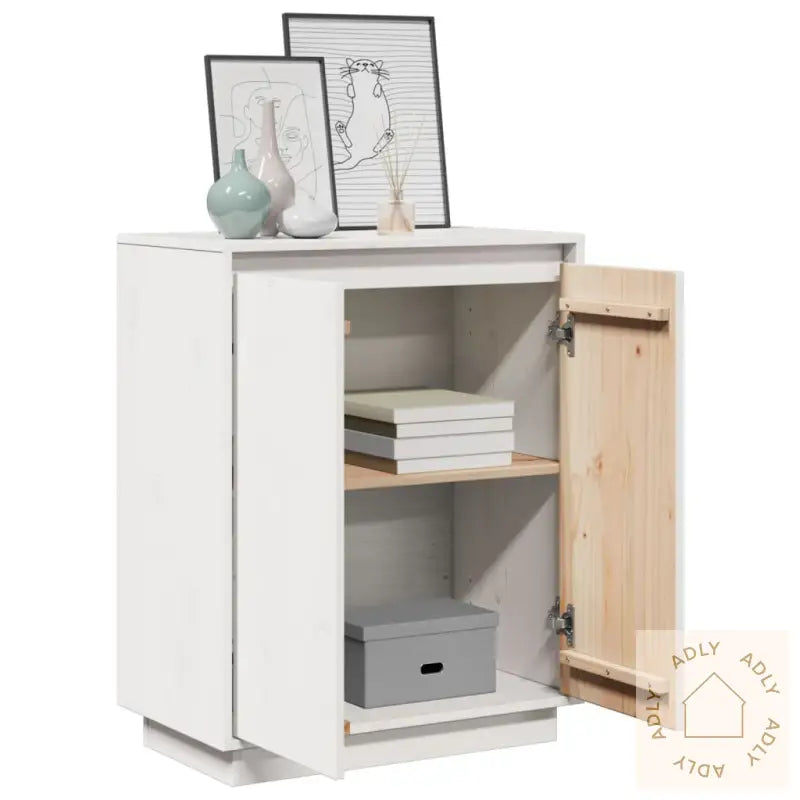 Skjenk Hvit 60X34X75 Cm Heltre Furu
