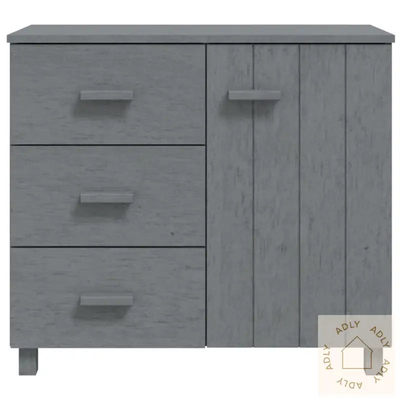 Skjenk Hamar Mørkegrå 90X40X80 Cm Heltre Furu