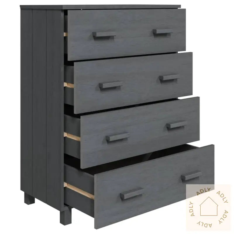 Skjenk Hamar Mørkegrå 79X40X103,5 Cm Heltre Furu