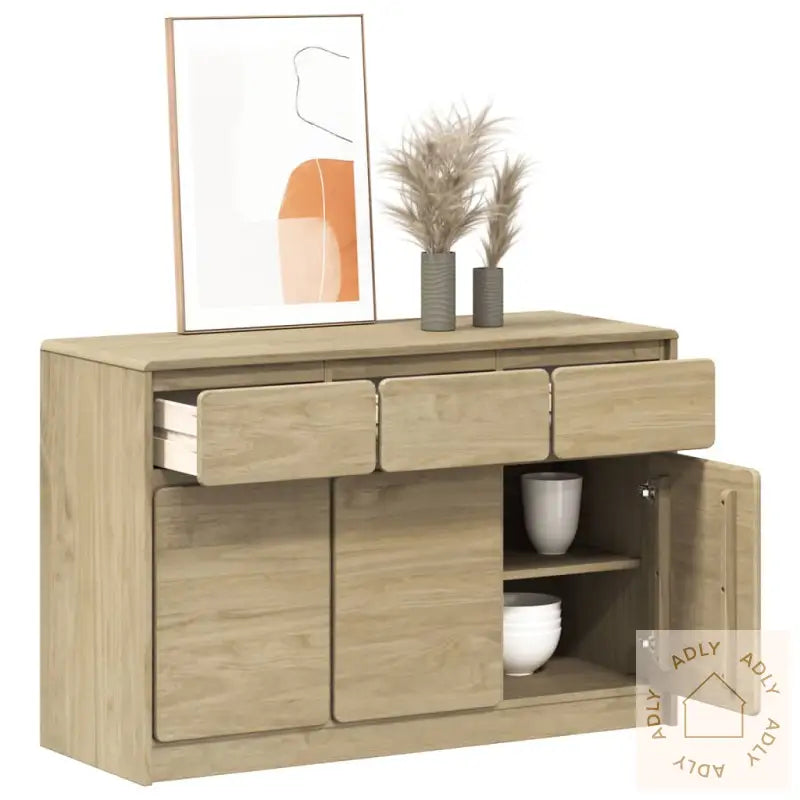 Skjenk Sauda Eik 114X43X75,5 Cm Heltre Furu