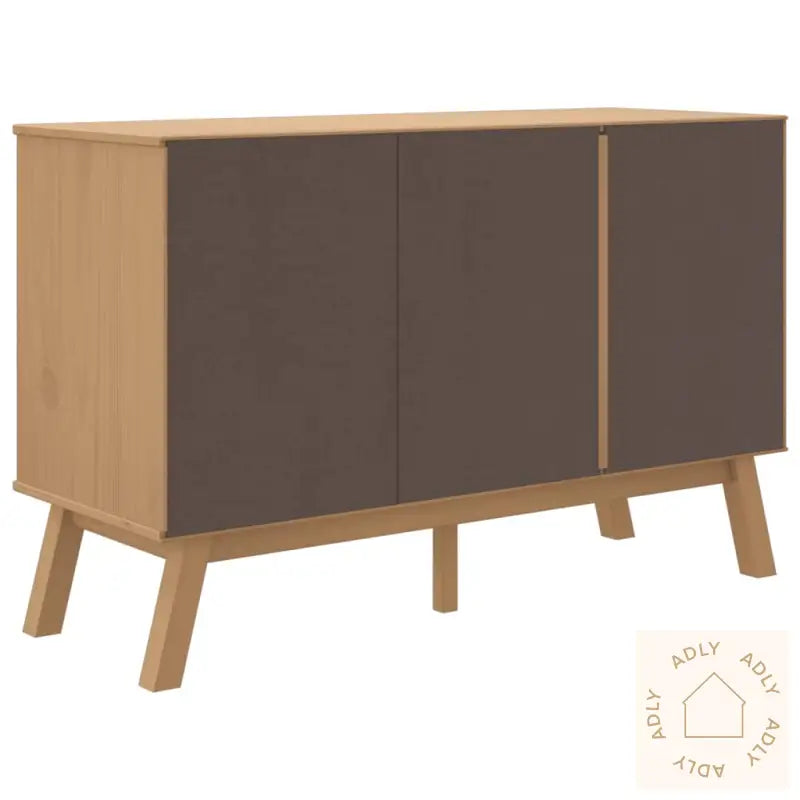 Skjenk Olden Grå Og Brun 114X43X73,5 Cm Heltre Furu