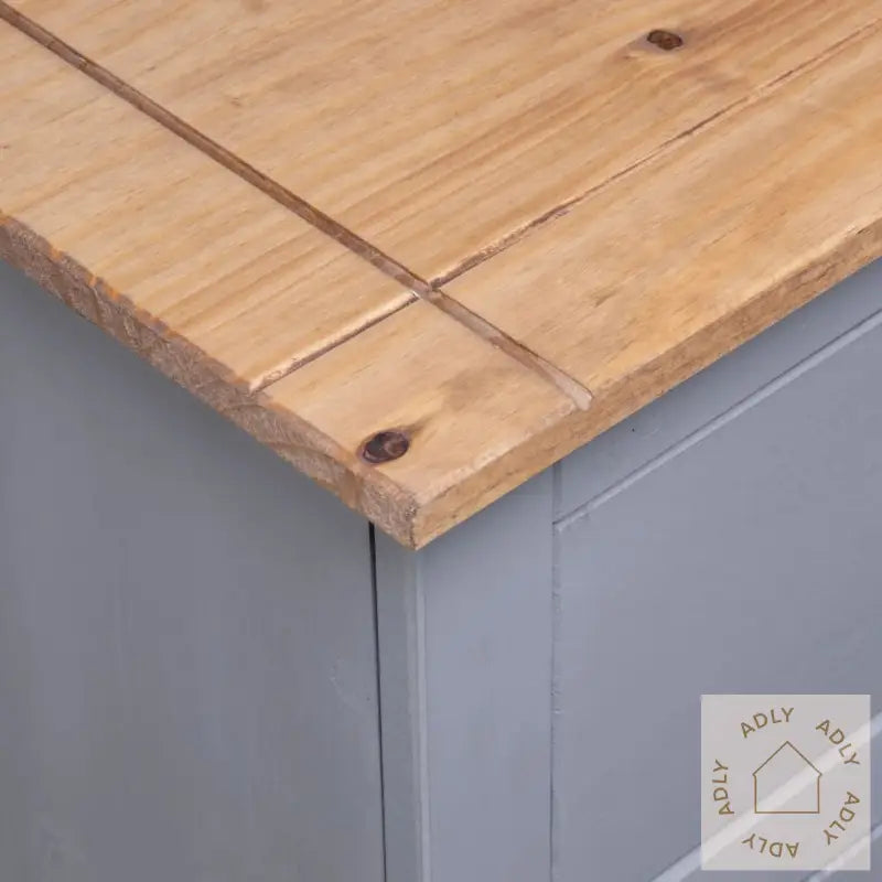 Skjenk Grå 93X40X80 Cm Heltre Furu Panama Range