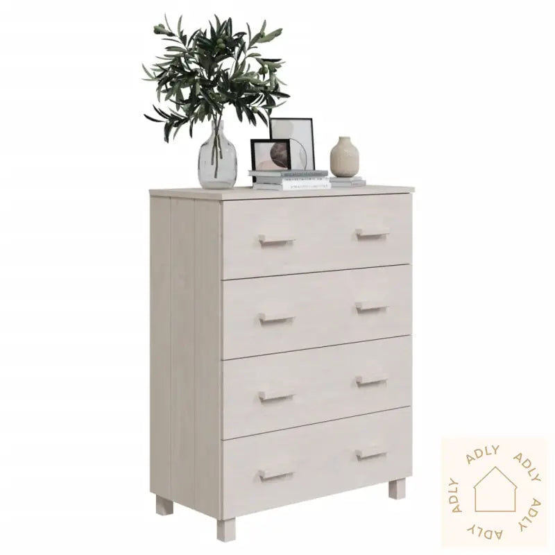 Skjenk Hamar Hvit 79X40X103,5 Cm Heltre Furu