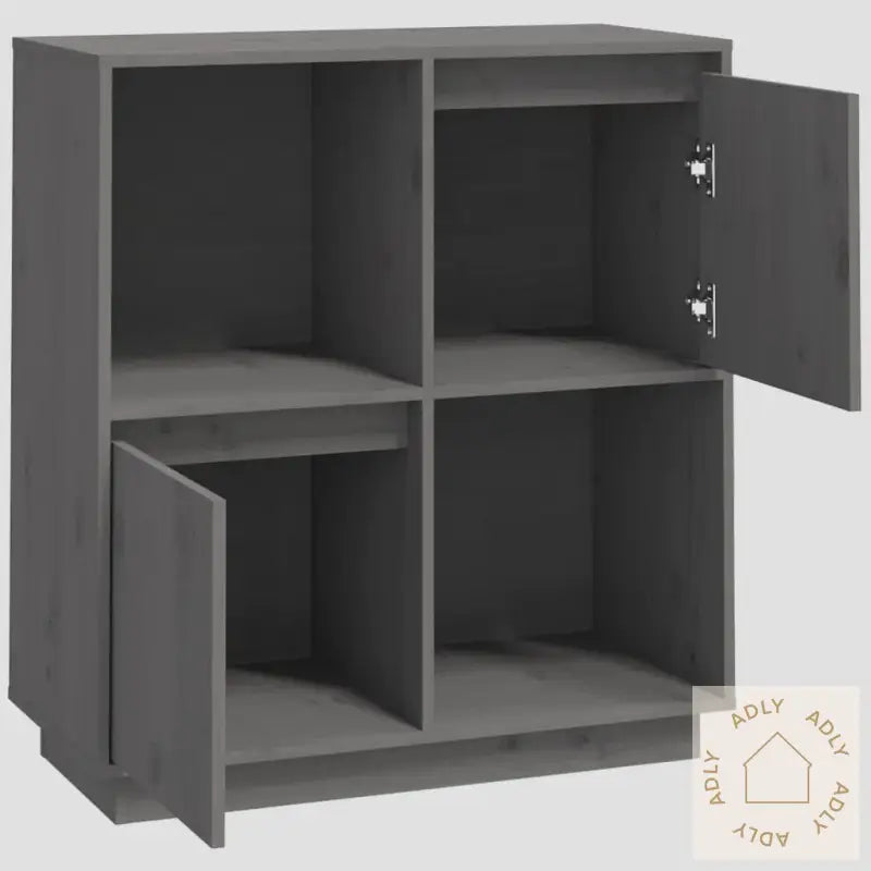 Skjenk Grå 74X35X80 Cm Heltre Furu