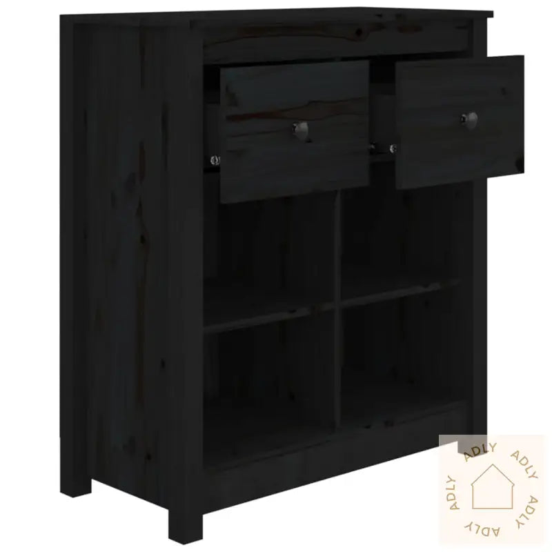 Skjenk Svart 70X35X80 Cm Heltre Furu