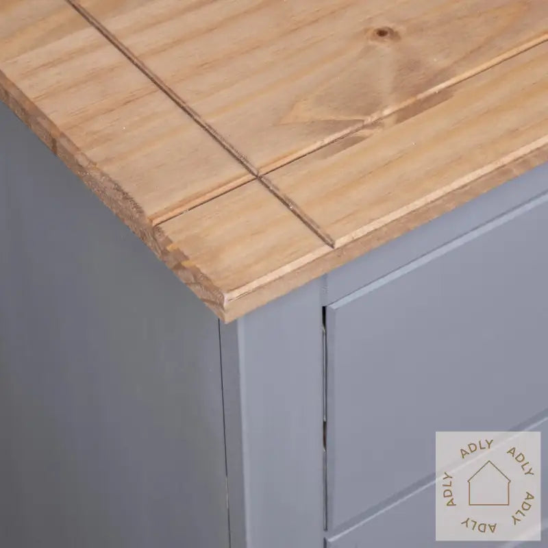 Skjenk Grå 135X40X80 Cm Heltre Furu Panama Range