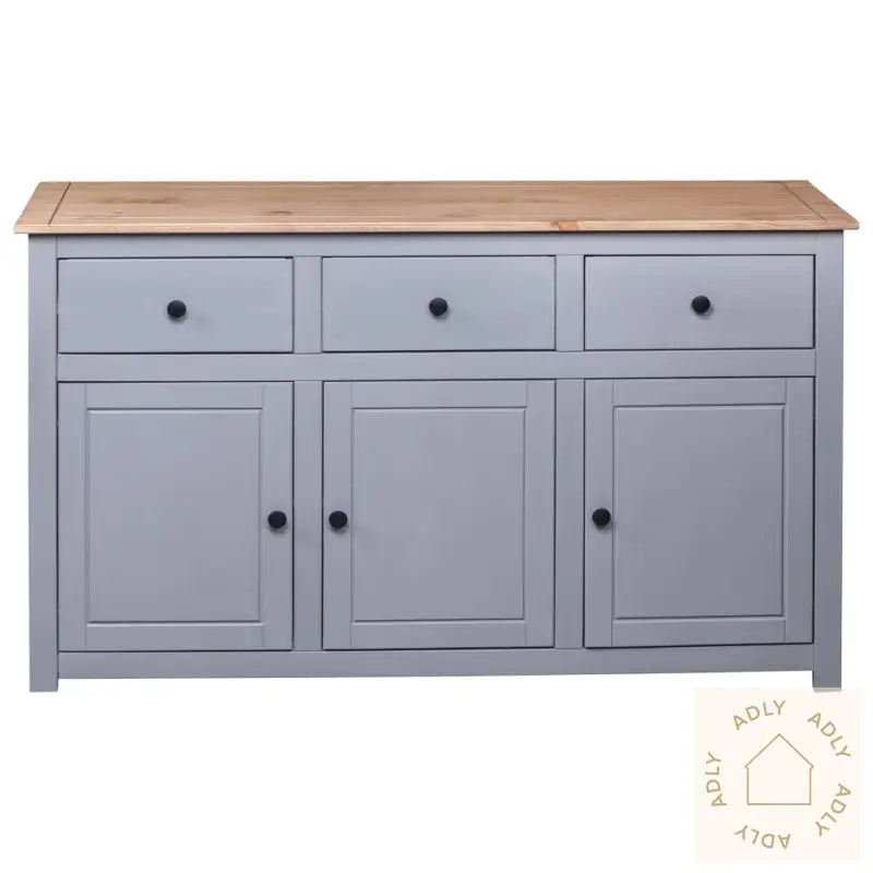 Skjenk Grå 135X40X80 Cm Heltre Furu Panama Range