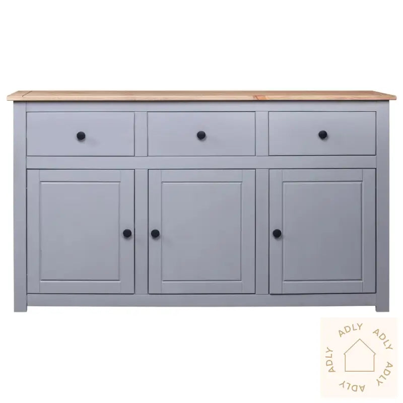 Skjenk Grå 135X40X80 Cm Heltre Furu Panama Range