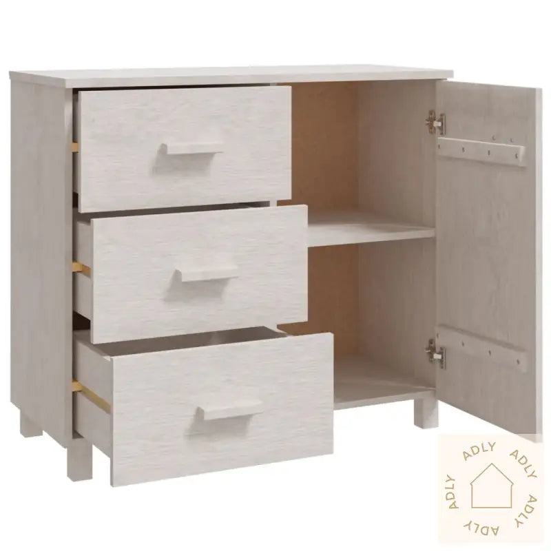 Skjenk Hamar Hvit 90X40X80 Cm Heltre Furu