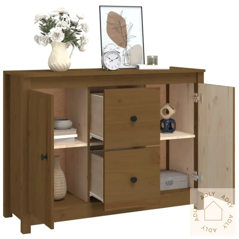 Skjenk Honningbrun 100X35X74 Cm Heltre Furu