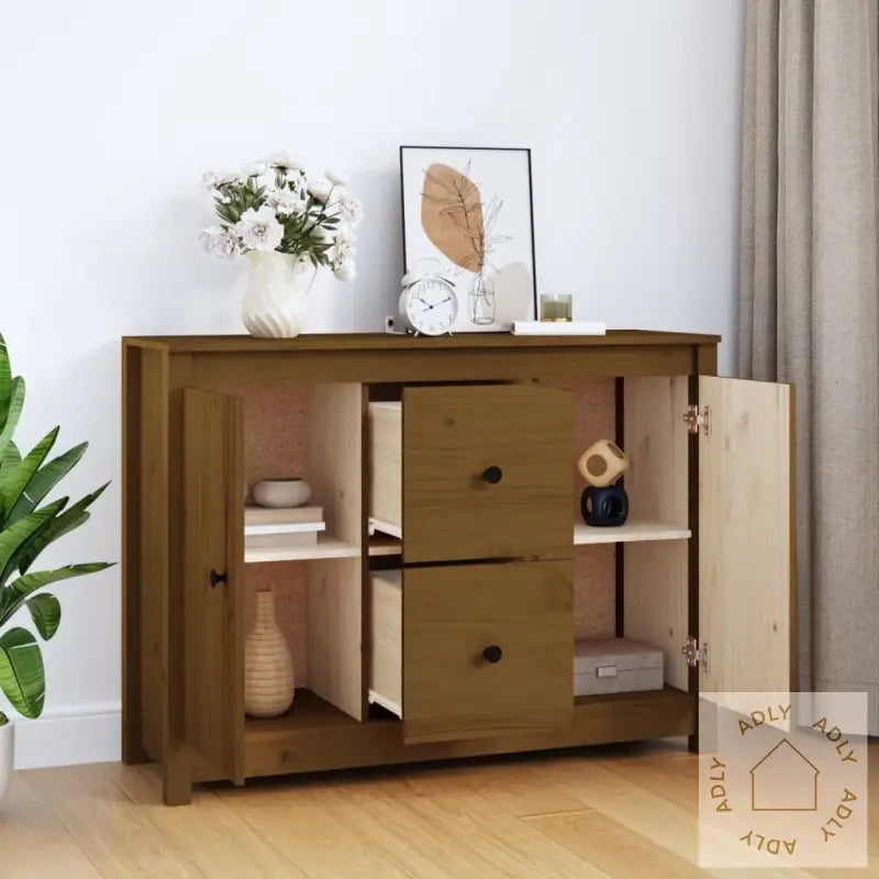 Skjenk Honningbrun 100X35X74 Cm Heltre Furu