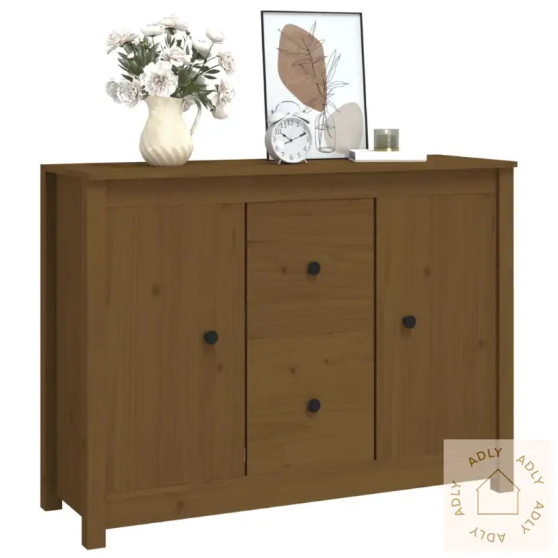 Skjenk Honningbrun 100X35X74 Cm Heltre Furu