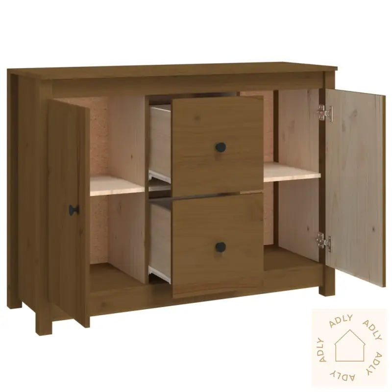 Skjenk Honningbrun 100X35X74 Cm Heltre Furu