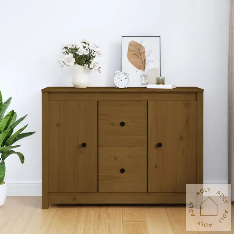 Skjenk Honningbrun 100X35X74 Cm Heltre Furu