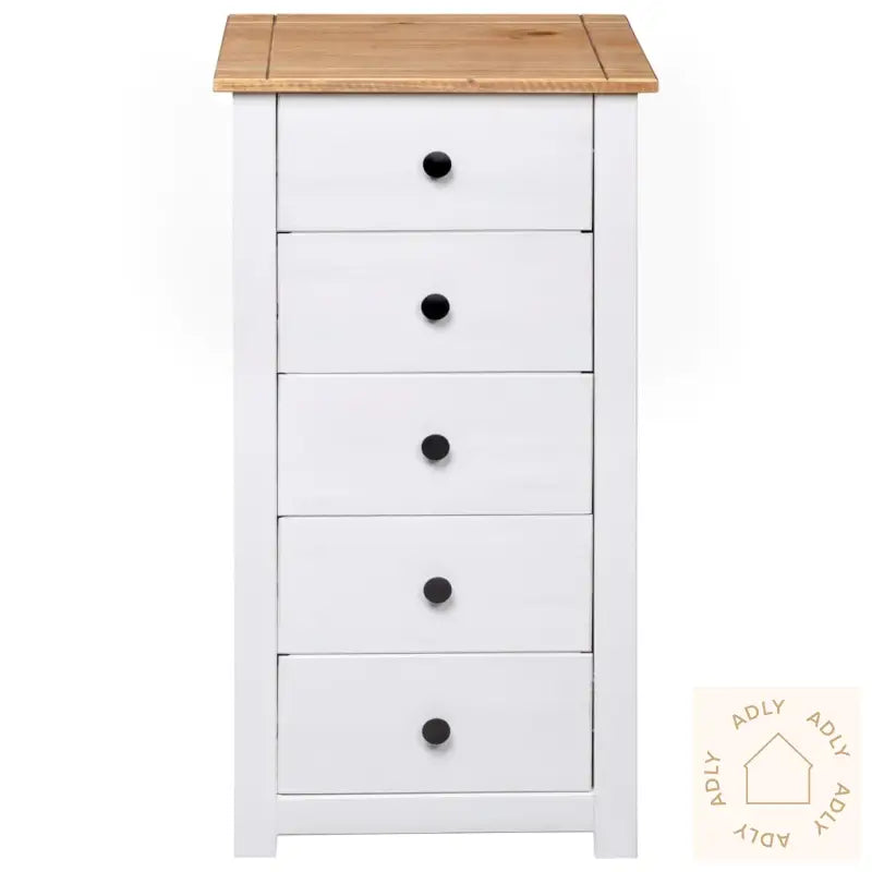 Skjenk Hvit 46X40X89 Cm Furu Panama Range