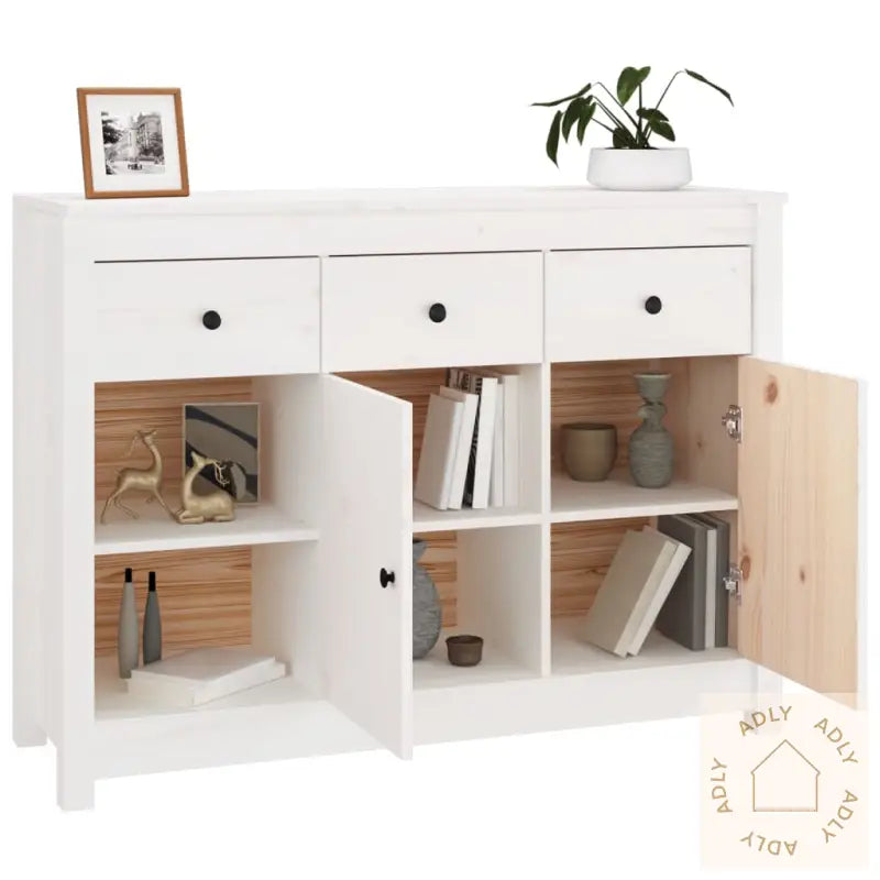 Skjenk Hvit 100X35X74 Cm Heltre Furu