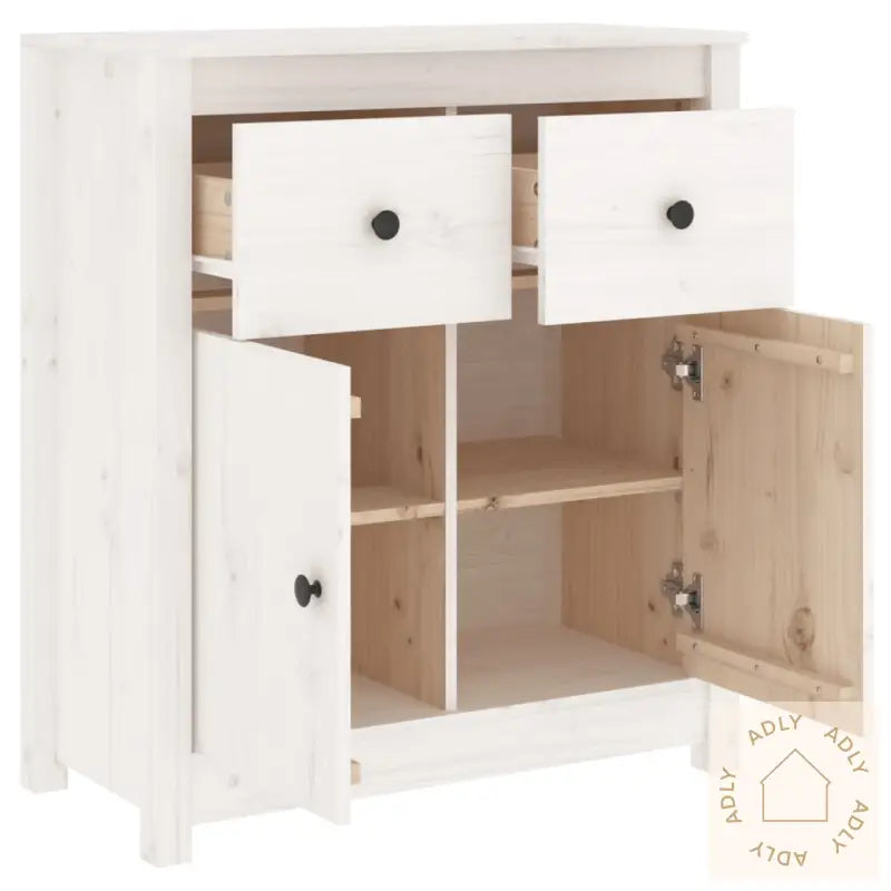 Skjenk Hvit 70X35X80 Cm Heltre Furu