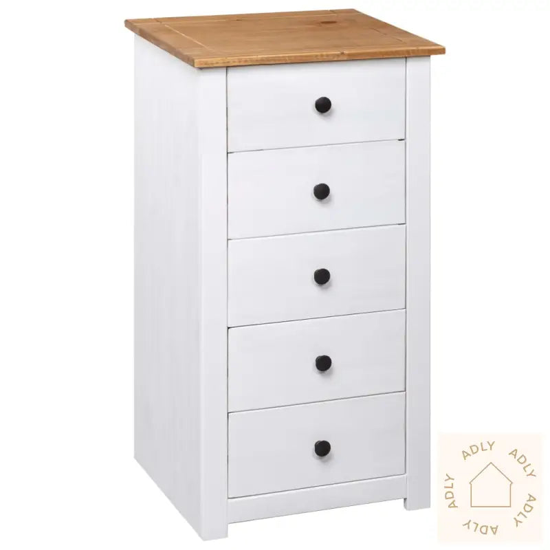 Skjenk Hvit 46X40X89 Cm Furu Panama Range