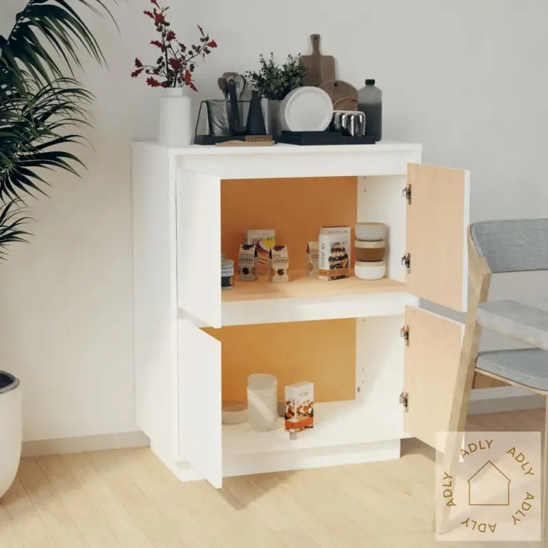 Skjenk Hvit 60X34X75 Cm Heltre Furu