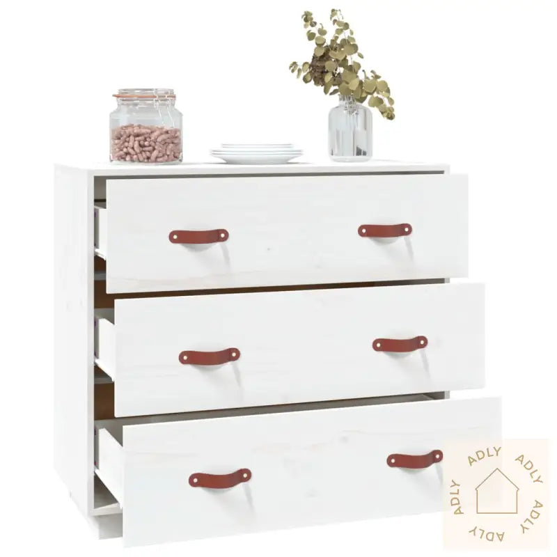 Skjenk Hvit 80X40X75 Cm Heltre Furu