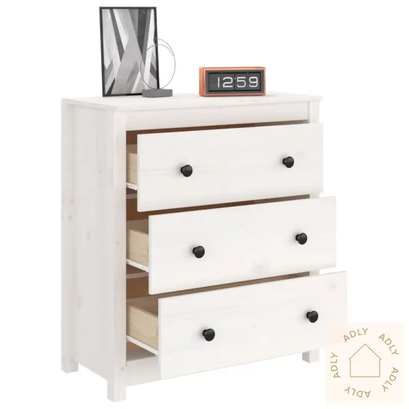 Skjenk Hvit 70X35X80 Cm Heltre Furu