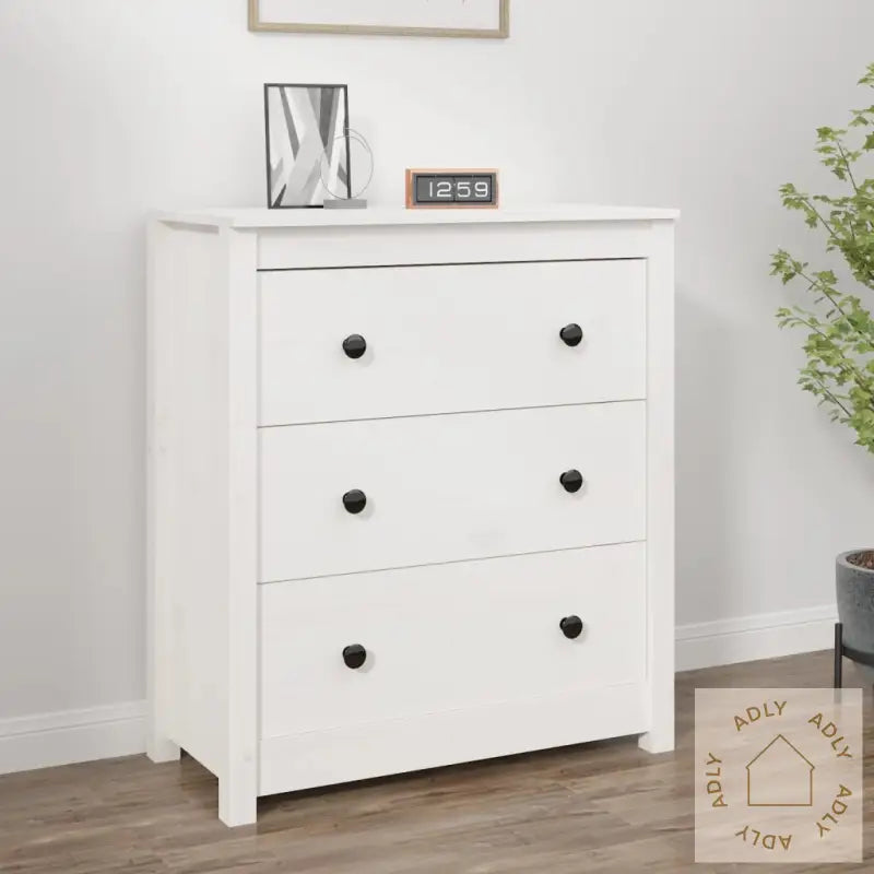 Skjenk Hvit 70X35X80 Cm Heltre Furu