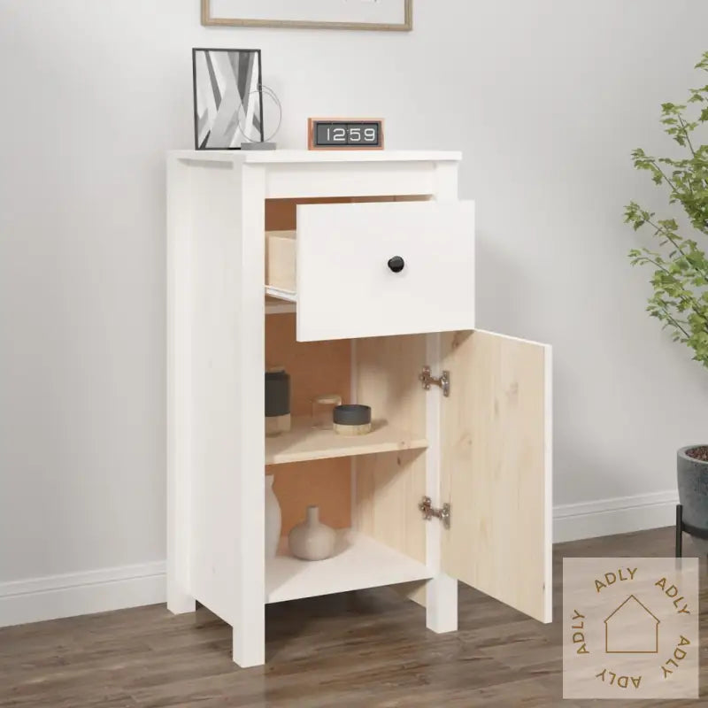 Skjenk Hvit 40X35X80 Cm Heltre Furu