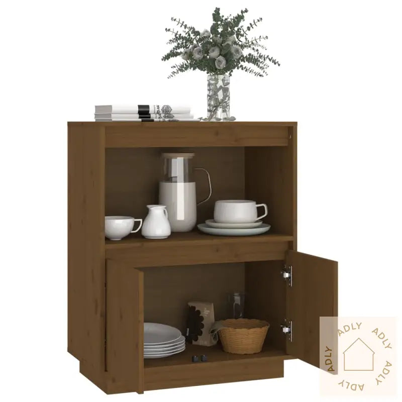 Skjenk Honningbrun 60X34X75 Cm Heltre Furu