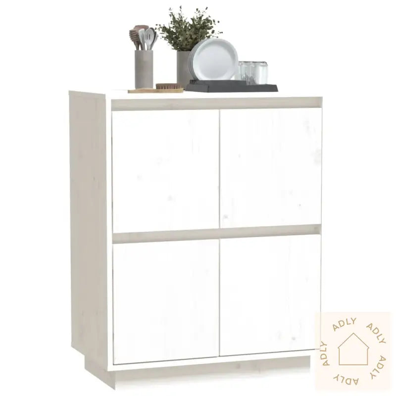 Skjenk Hvit 60X34X75 Cm Heltre Furu