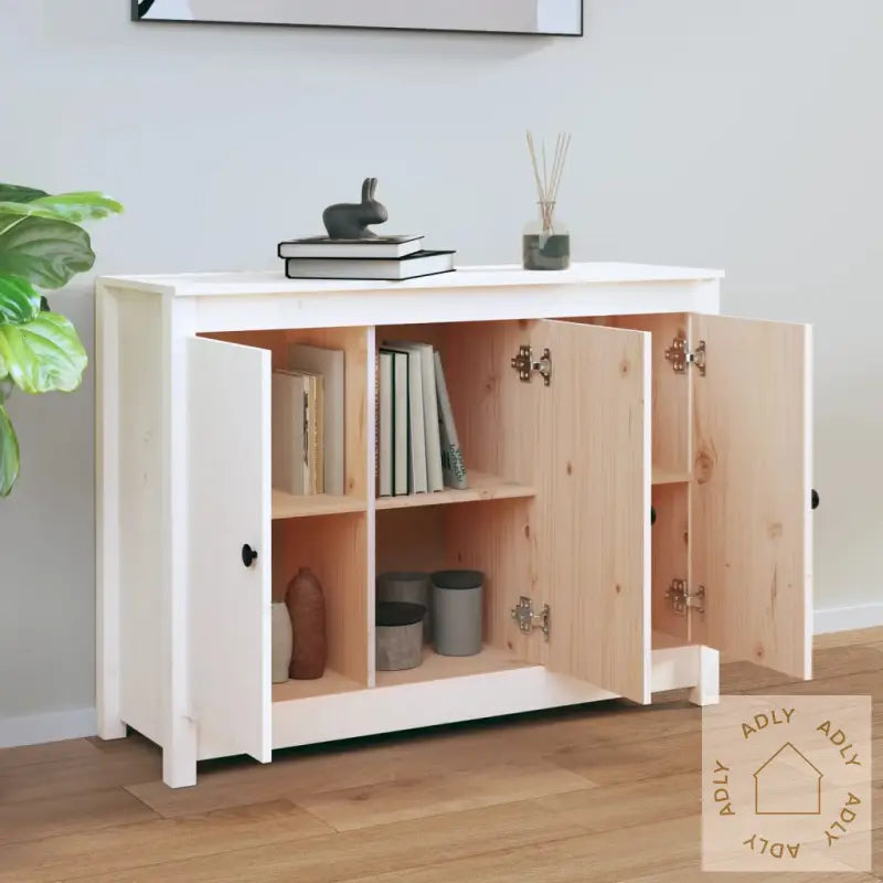 Skjenk Hvit 100X35X74 Cm Heltre Furu