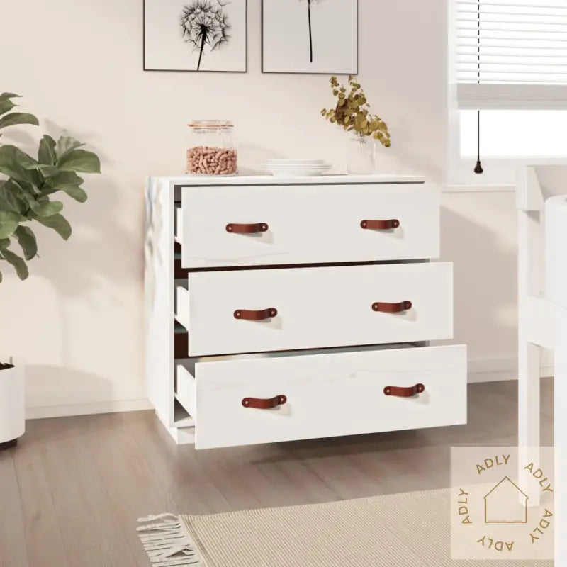 Skjenk Hvit 80X40X75 Cm Heltre Furu