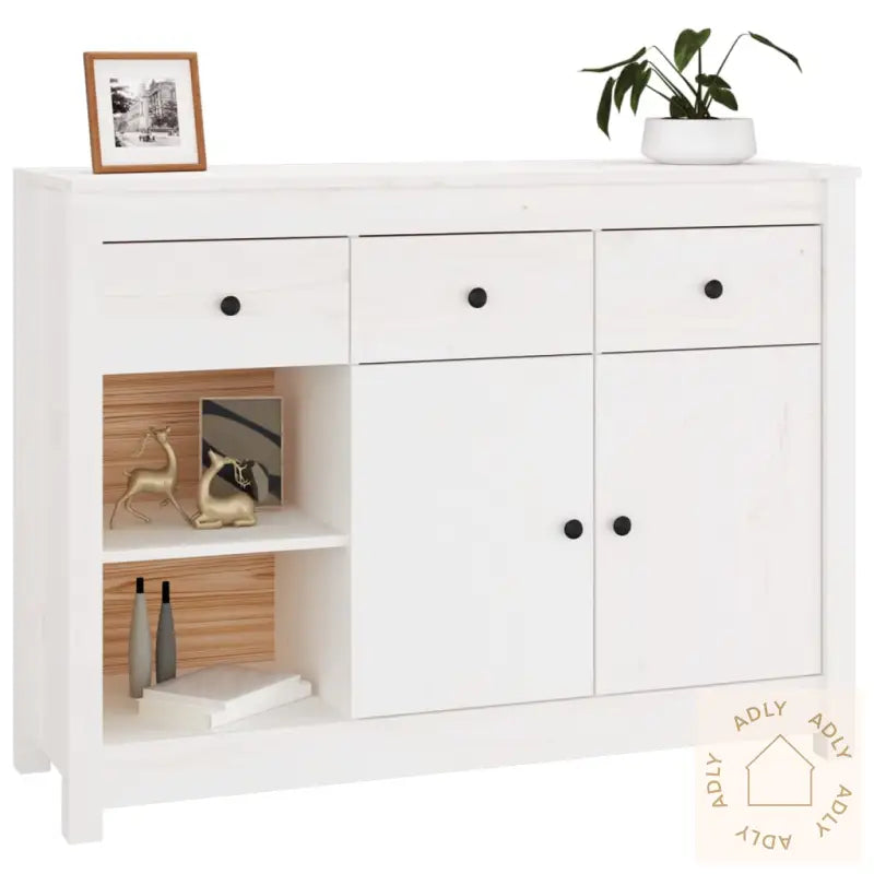 Skjenk Hvit 100X35X74 Cm Heltre Furu