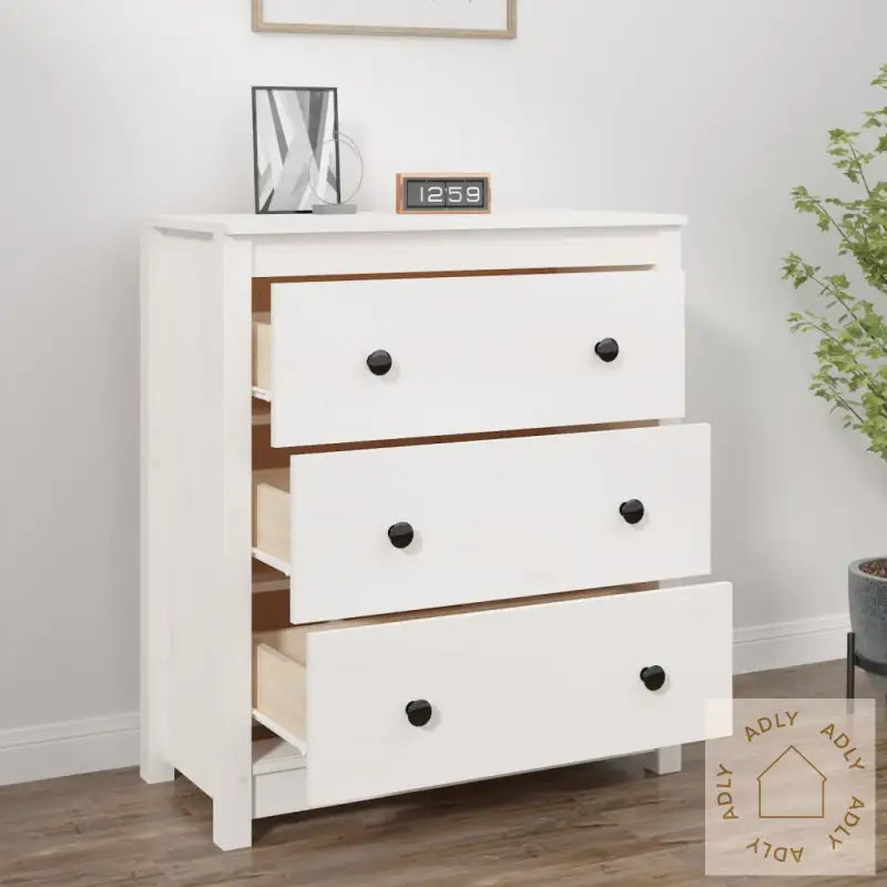 Skjenk Hvit 70X35X80 Cm Heltre Furu
