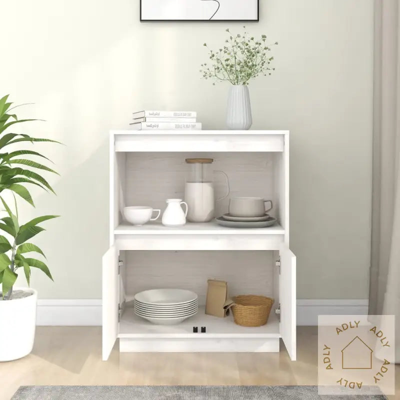 Skjenk Hvit 60X34X75 Cm Heltre Furu