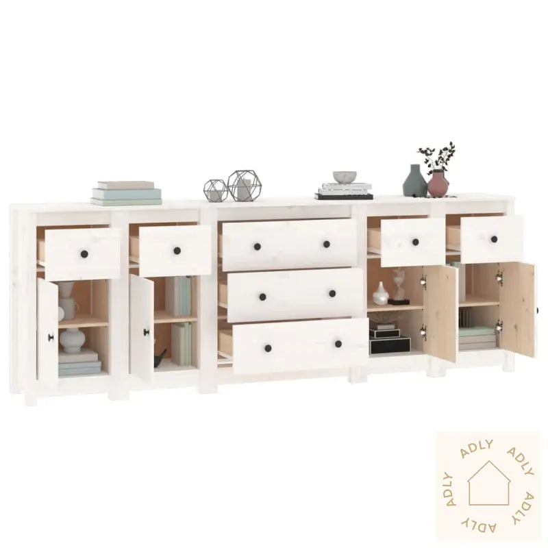 Skjenk Hvit 230X35X80 Cm Heltre Furu
