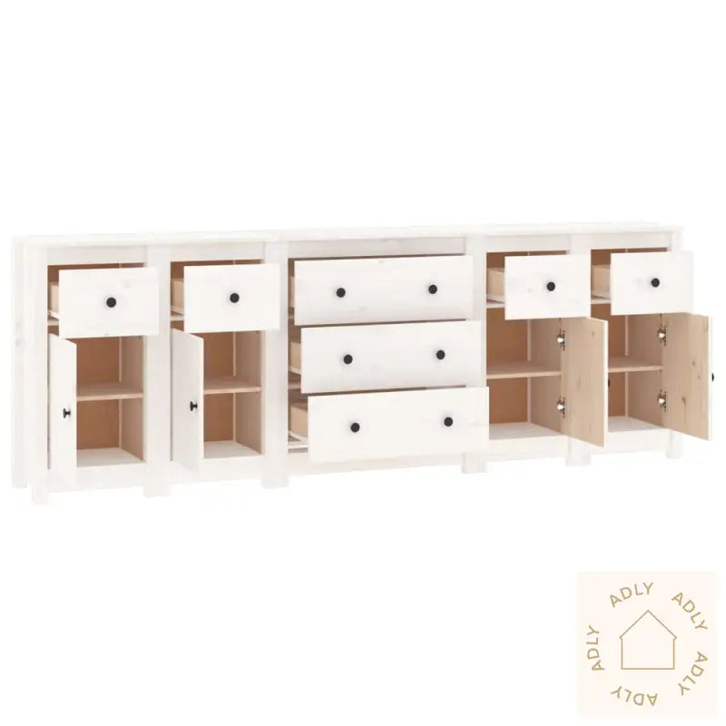 Skjenk Hvit 230X35X80 Cm Heltre Furu