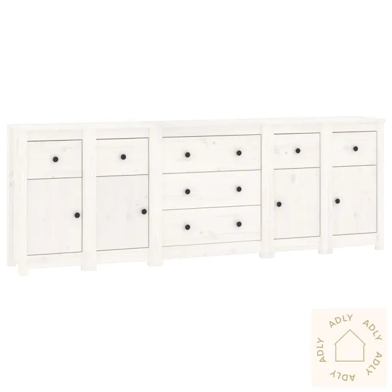 Skjenk Hvit 230X35X80 Cm Heltre Furu