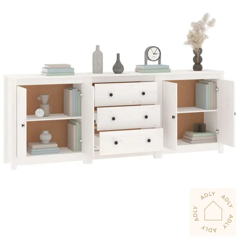Skjenk Hvit 210X35X80 Cm Heltre Furu
