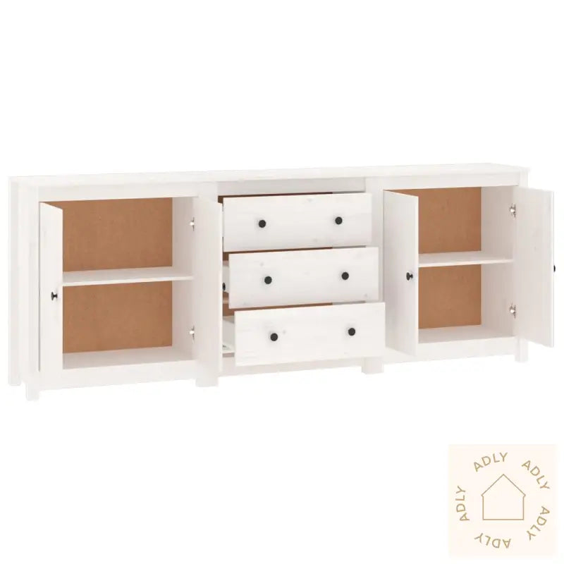 Skjenk Hvit 210X35X80 Cm Heltre Furu