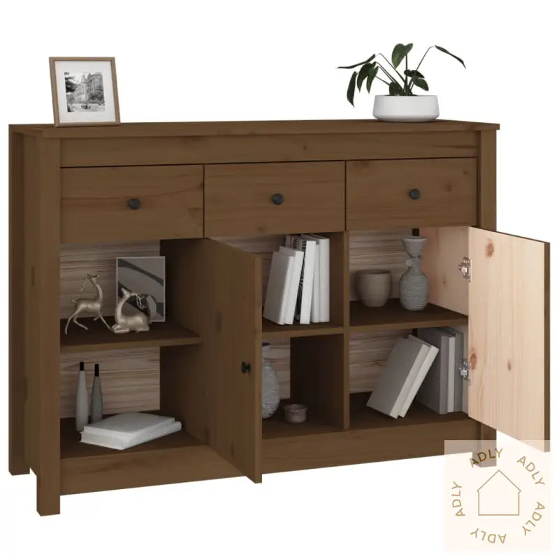 Skjenk Honningbrun 100X35X74 Cm Heltre Furu