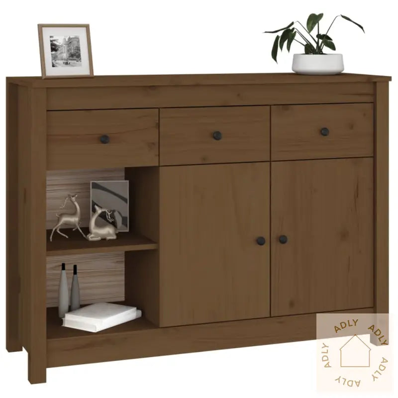 Skjenk Honningbrun 100X35X74 Cm Heltre Furu