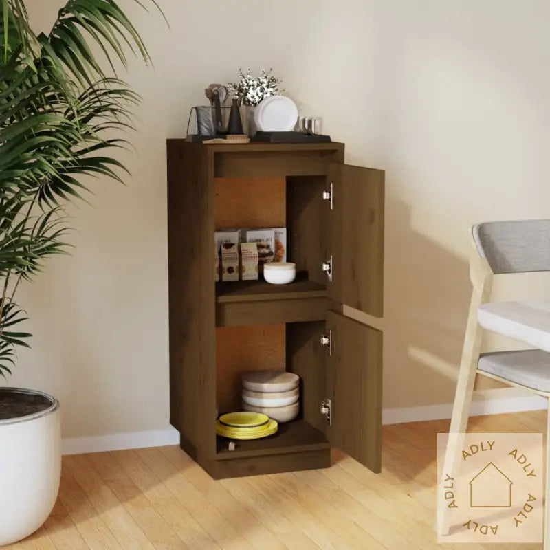 Skjenk Honningbrun 31,5X34X75 Cm Heltre Furu