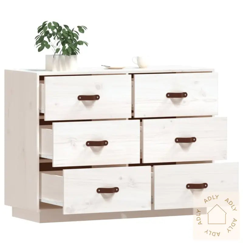 Skjenk Hvit 100X40X75 Cm Heltre Furu
