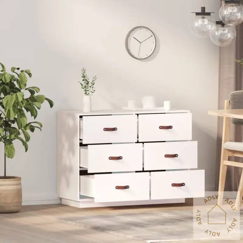 Skjenk Hvit 100X40X75 Cm Heltre Furu