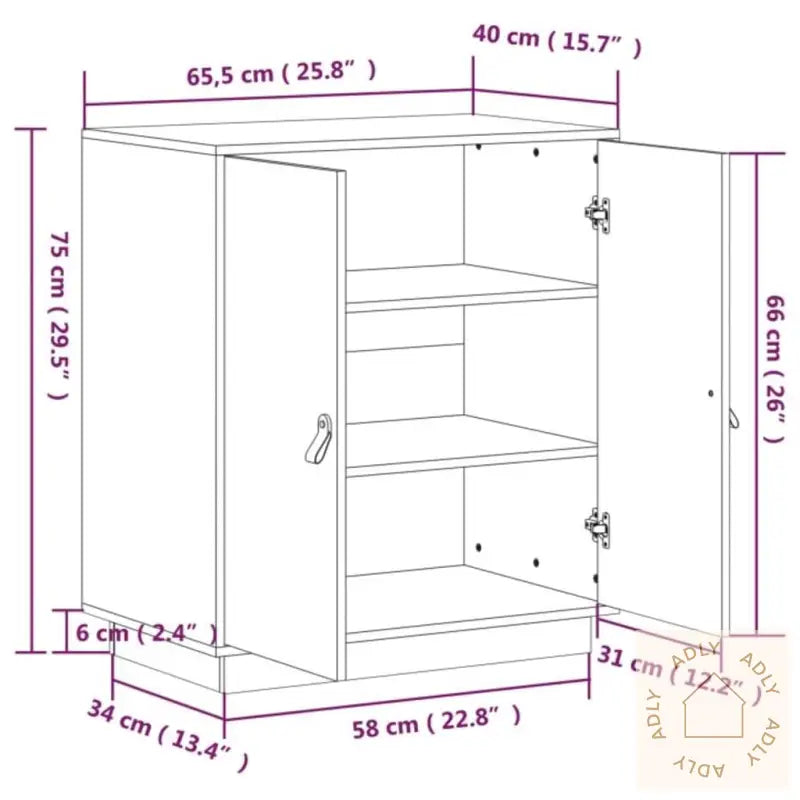 Skjenk 65,5X40X75 Cm Heltre Furu