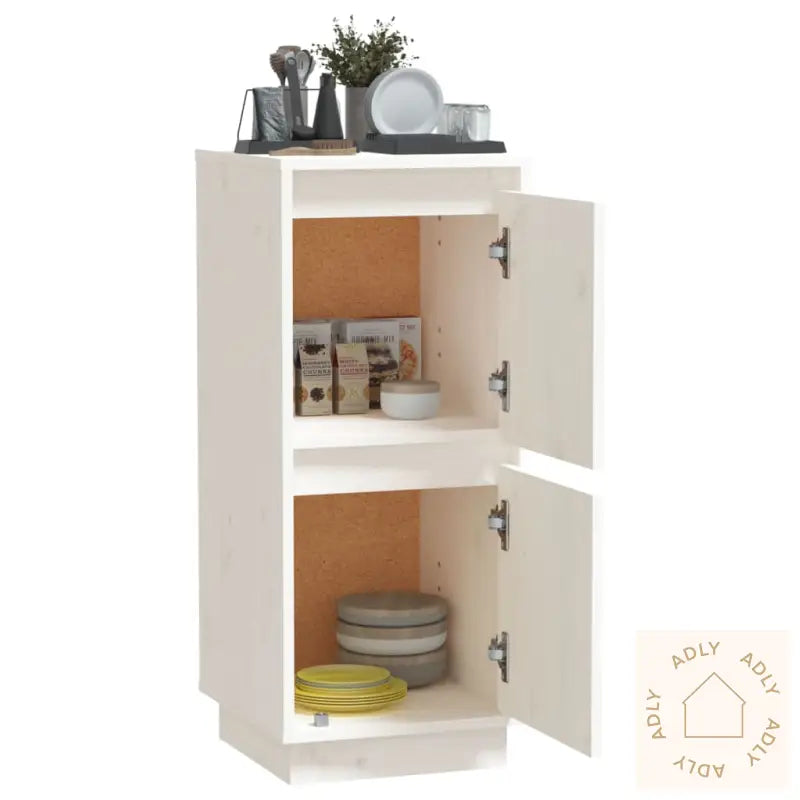Skjenk Hvit 31,5X34X75 Cm Heltre Furu